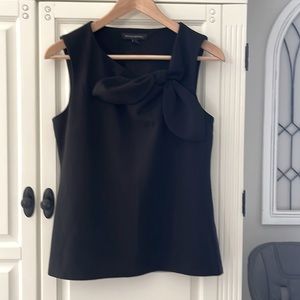Banana Republic top black with bow detail sleeveless